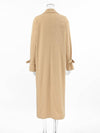 Long Sleeves Loose Split-Joint Lapel Outerwear Trench Coats