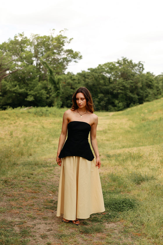 Vivienne Drop Waist Linen Dress