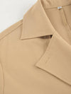 Long Sleeves Loose Split-Joint Lapel Outerwear Trench Coats