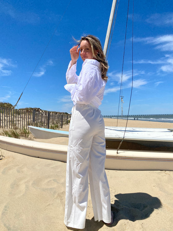 The Bianca Coast White Linen Pants