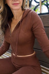 Mocha Luxe Zip-Up Hoodie