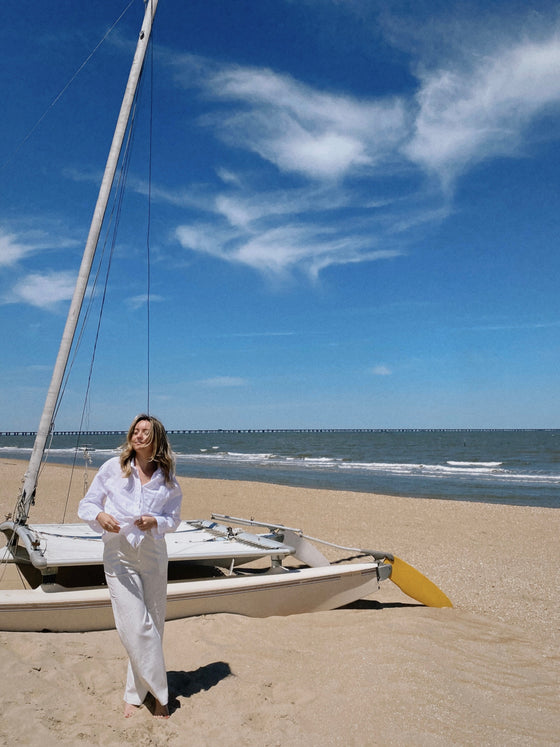 The Bianca Coast White Linen Pants